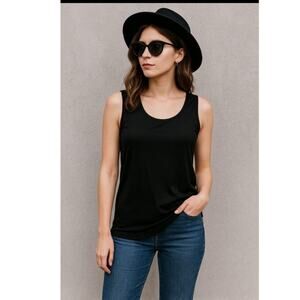 New Directions Black Sleeveless Tank Top Women’s XL – Packables Travel Essential